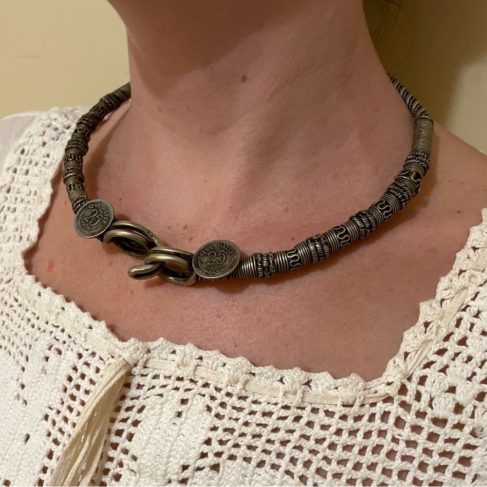 Handmade Brass Front-Clasp Choker